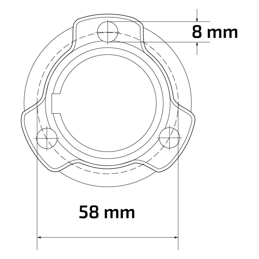 Wielklos Achter 40mm x 115mm Goud 2 Wielklos Achter 40mm x 115mm Goud - Afbeelding 2